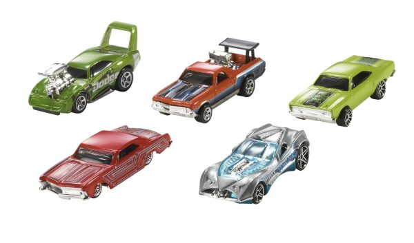 Hot Wheels Toy Cars & Trucks 10-Pack, Set of 10 1:64 Scale Vehicles, Includes Race Cars, Semi, Rescue or Construction Trucks (Styles May Vary) - Image 2