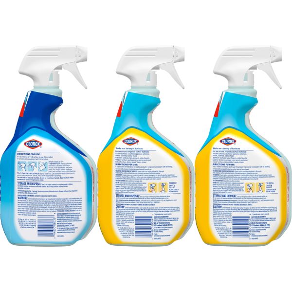 Clorox Disinfecting All-Purpose Cleaner 32 Oz and Disinfecting Bathroom Cleaner, Household Essentials, 30 Oz, Pack of 3 - Image 2