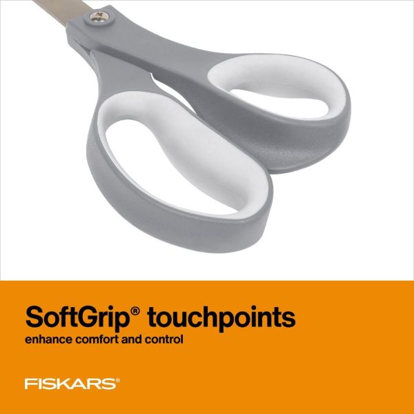 FISKARS All Purpose Scissors - High Performance and Designed for Comfort and Cutting - Sharp to Cut but Soft to Hold. Perfect for Art, Crafts and the Office - Image 2