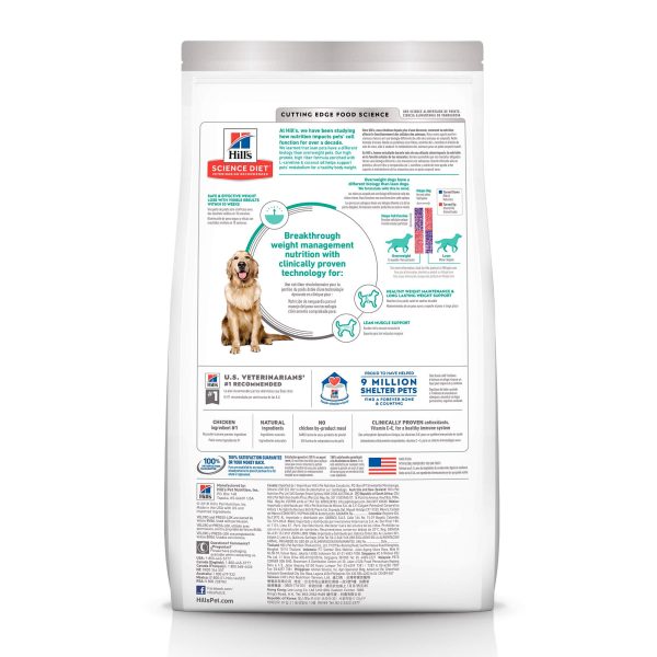 Hill's Science Diet Perfect Weight, Adult 1-6, Weight Management Support, Dry Dog Food, Chicken Recipe, 25 lb Bag - Image 2