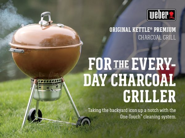 Weber Original Kettle Premium Charcoal Grill, 22-Inch, Copper - Image 11