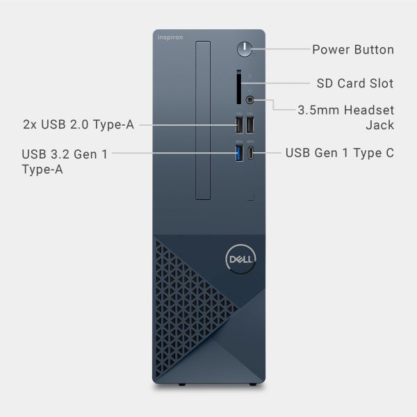 Dell Inspiron 3030 Desktop - Intel Core i7-14700 Processor, 16GB DDR5 RAM, 1TB SSD, Intel UHD 770 Graphics, Windows 11 Pro, Onsite & Migrate Service - Mist Blue - Image 3