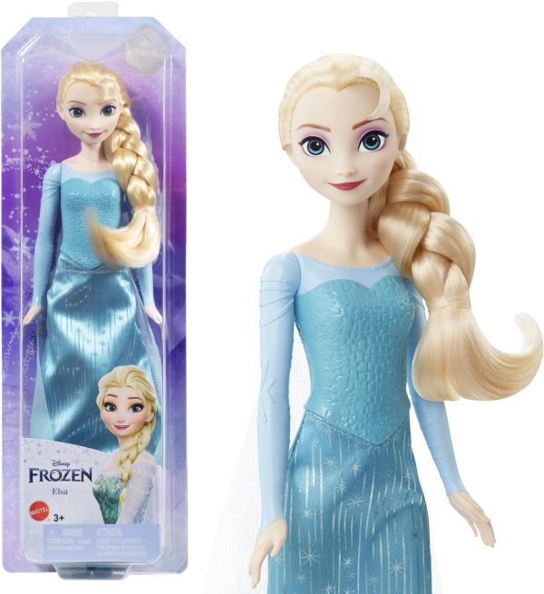 Mattel Disney Princess Dolls, Elsa Posable Fashion Doll with Signature Clothing and Accessories, Disney's Frozen Movie Toys