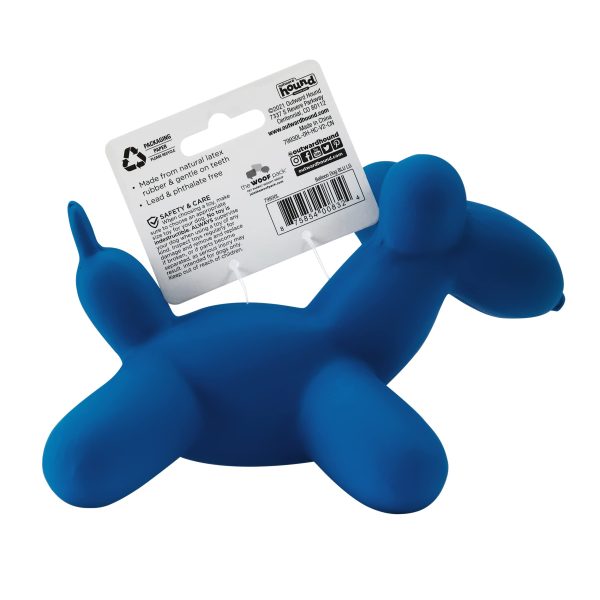 Outward Hound Latex Blue Rubber Balloon Dog Squeaky Dog Toy, XS - Image 2