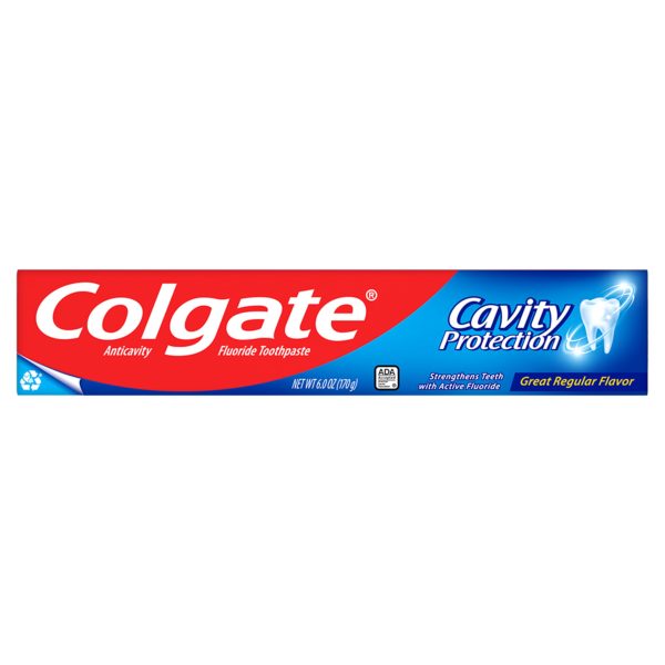 Colgate Cavity Protection Regular Fluoride Toothpaste, White, 6 oz