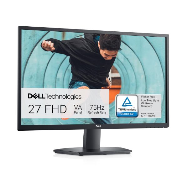 Dell SE2722HX Monitor - 27 inch FHD (1920 x 1080) 16:9 Ratio with Comfortview (TUV-Certified), 75Hz Refresh Rate, 16.7 Million Colors, Anti-Glare Screen with 3H Hardness - Black