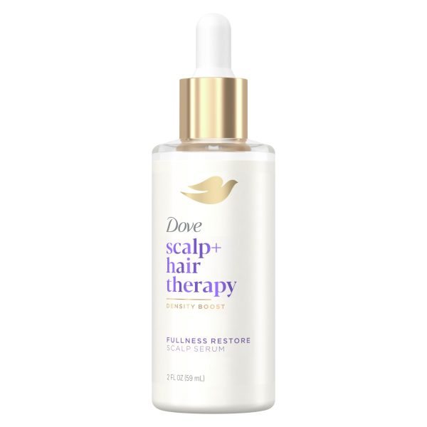 Dove Scalp + Hair Therapy Density Boost Serum Fullness Restore Visibly Thicker Hair In As Soon As 30 Days, Hydrating & Fast-Absorbing, Instantly Relieves Dry Scalp 2 Fl oz