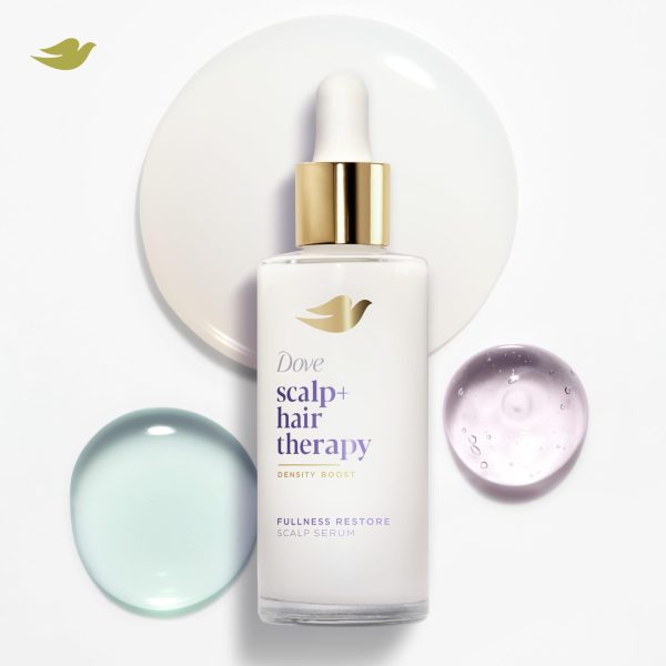 Dove Scalp + Hair Therapy Density Boost Serum Fullness Restore Visibly Thicker Hair In As Soon As 30 Days, Hydrating & Fast-Absorbing, Instantly Relieves Dry Scalp 2 Fl oz - Image 2