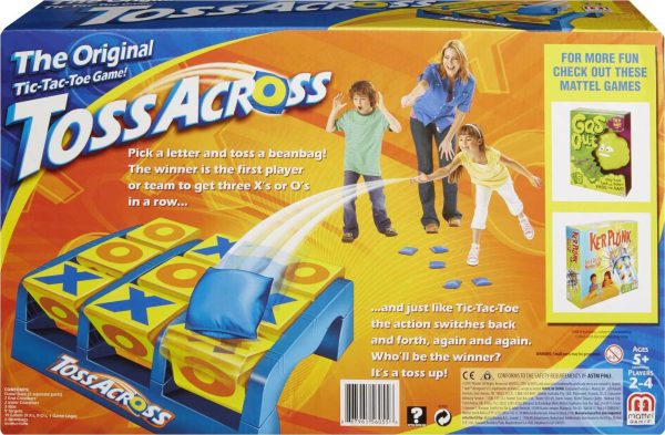 Mattel Games Toss Across Kids Outdoor Game, Bean Bag Throw for Camping & Family Nights, Get 3-in-a-Row for 2 to 4 Players - Image 2