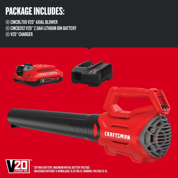 CRAFTSMAN 20V MAX* Axial Leaf Blower Kit - Image 2